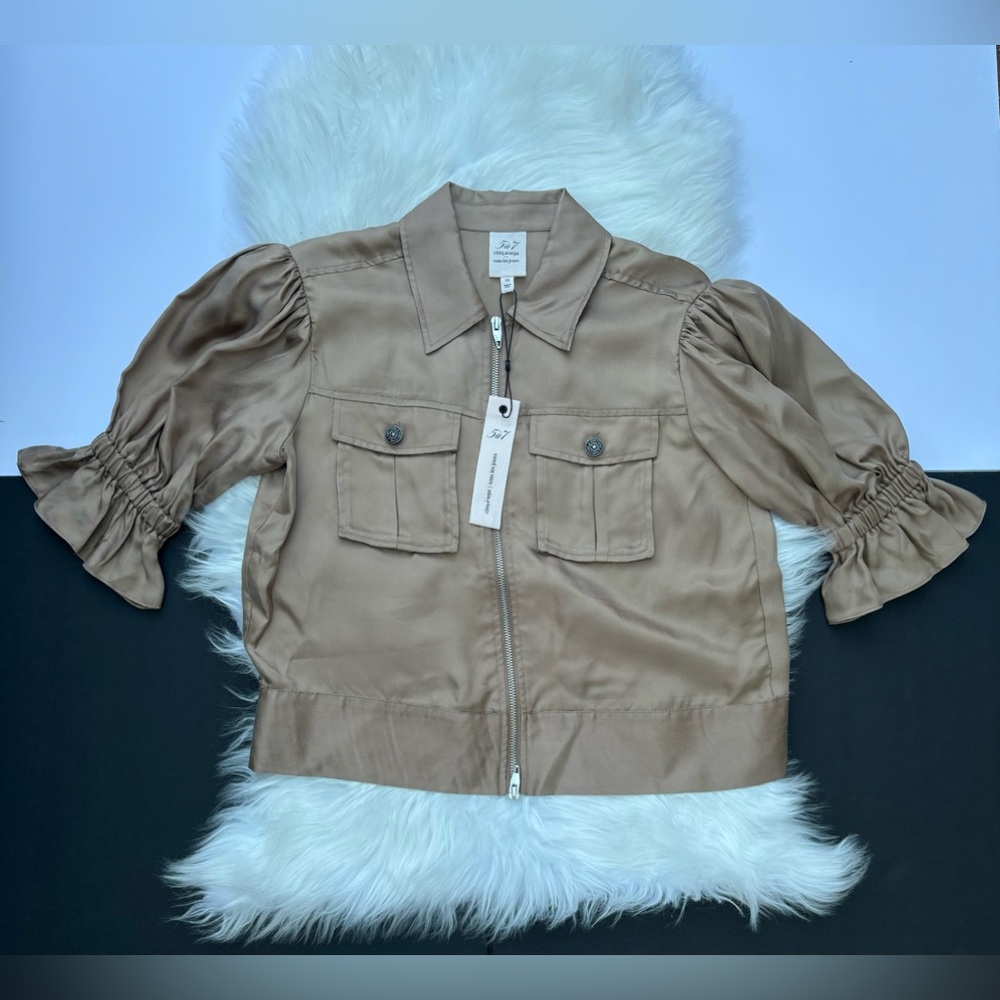 Cinq à Sept Tan Bomber Jacket